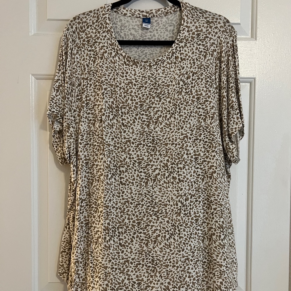Old Navy Animal Print “Luxe” Short Sleeve Top
